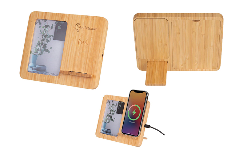 Bamboo Photo Frame & 10W Wireless Charger Bamboo Photo Frame & 10W Wireless Charger